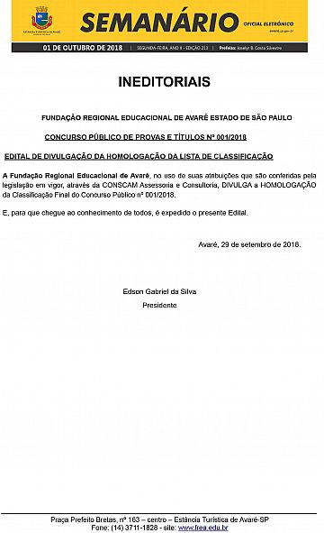 Semanário Oficial - Ed. 213
