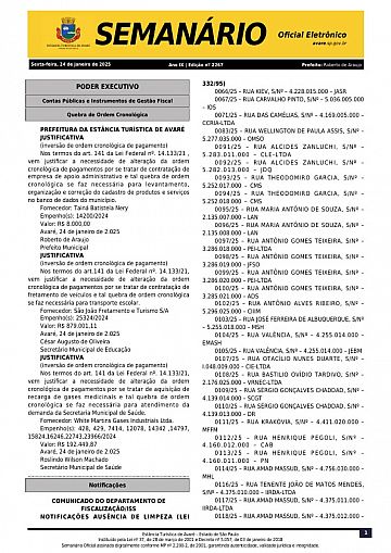 Semanário Oficial - Ed. 2267