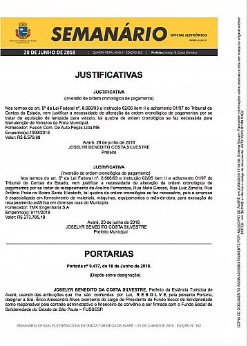 Semanário Oficial - Ed. 162