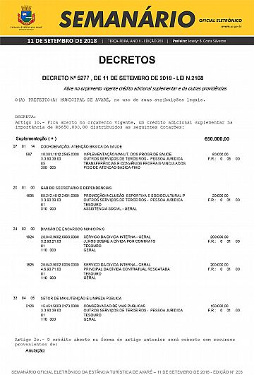 Semanário Oficial - Ed. 203
