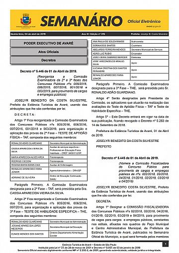 Semanário Oficial - Ed. 315
