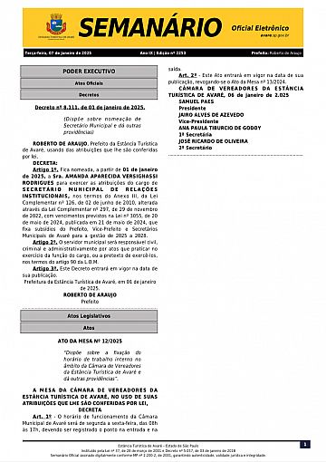 Semanário Oficial - Ed. 2253