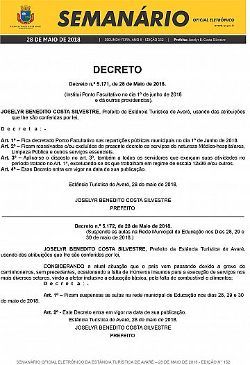 Semanário Oficial - Ed. 152