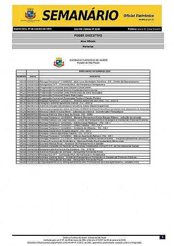 Semanário Oficial - Ed. 2130