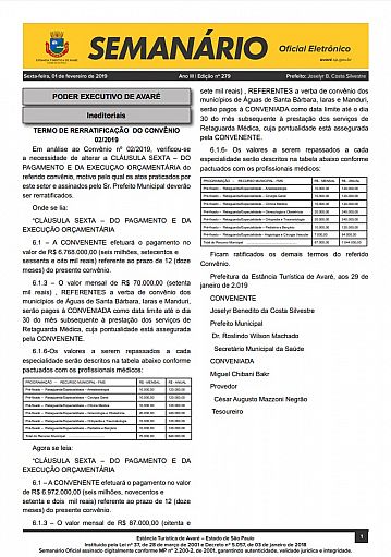 Semanário Oficial - Ed. 279