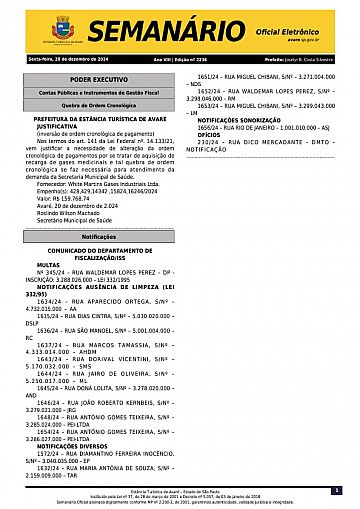 Semanário Oficial - Ed. 2236