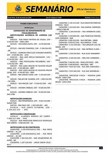 Semanário Oficial - Ed. 2310