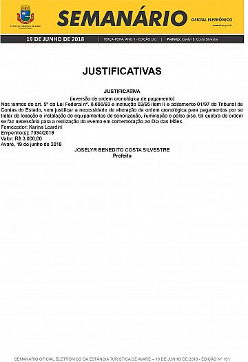 Semanário Oficial - Ed. 161