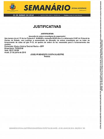 Semanário Oficial - Ed. 163