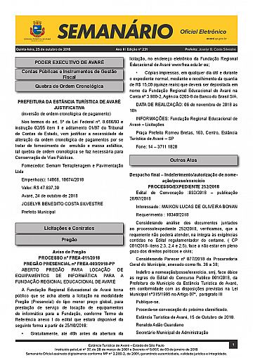 Semanário Oficial - Ed. 231