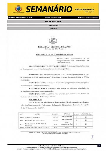 Semanário Oficial - Ed. 2208