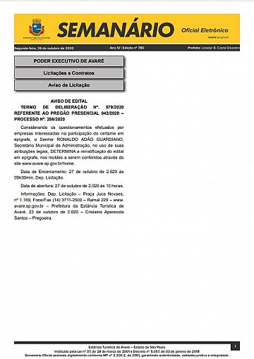 Semanário Oficial - Ed. 780