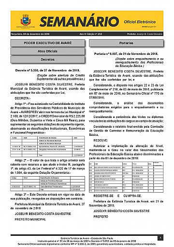 Semanário Oficial - Ed. 253