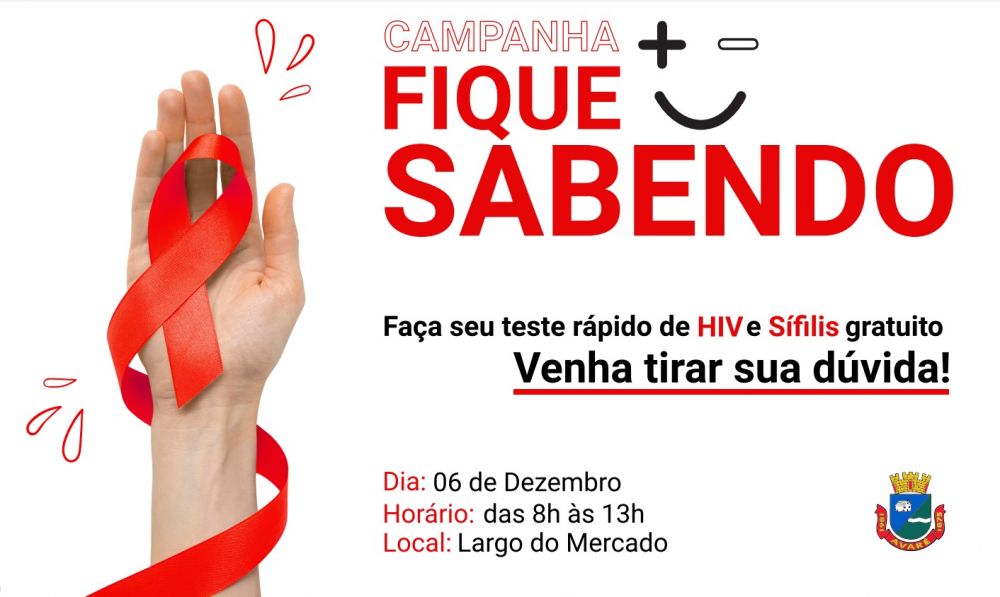Campanha Fique Sabendo acontece entre 2 e 6 de dezembro em Avaré