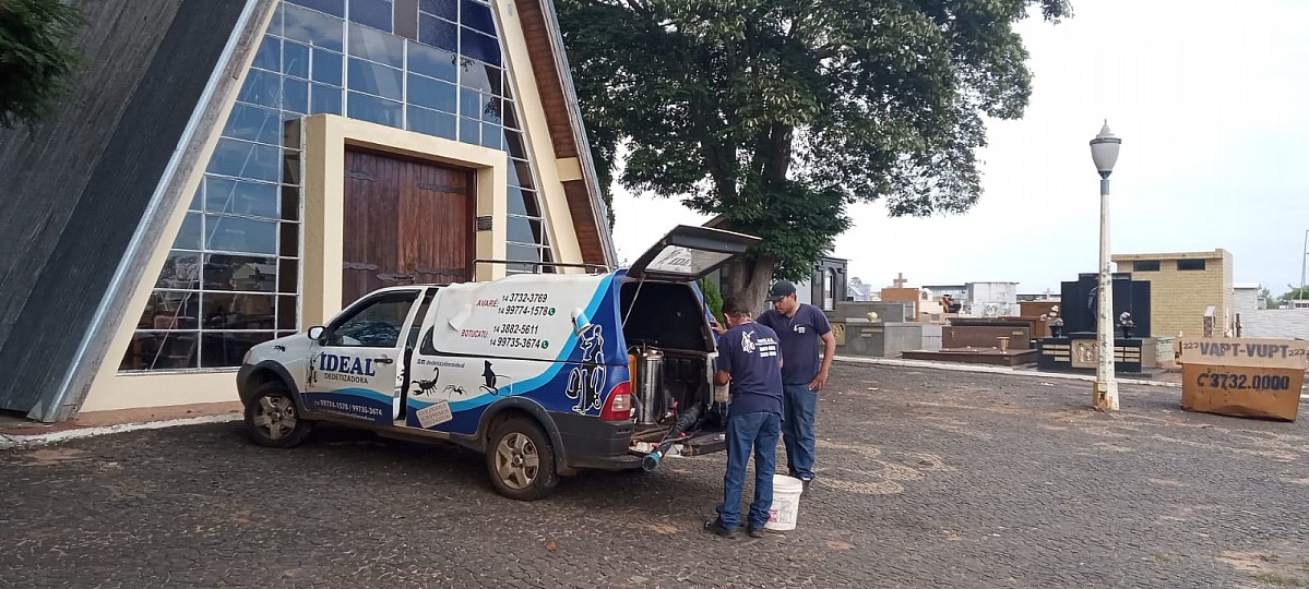 Cemitério Municipal passa por nova dedetização nesta sexta-feira, 17 Cemitério Municipal passa por nova dedetização nesta sexta-feira, 17