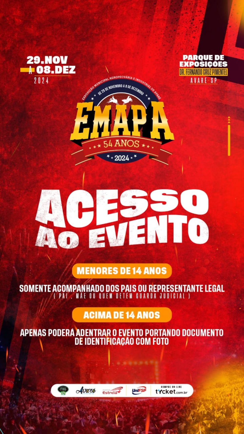 EMAPA: menores de 14 anos só ingressam no recinto acompanhados dos pais ou representante legal