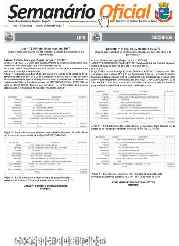 Semanário Oficial - Ed. 22