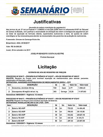 Semanário Oficial - Ed. 41
