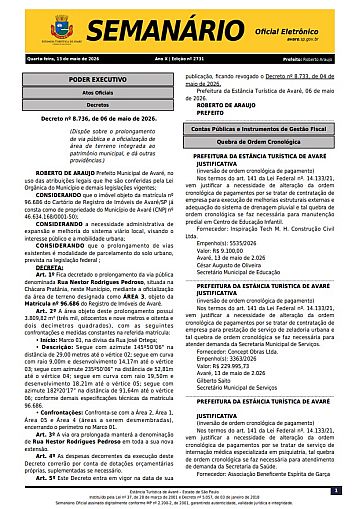 Semanário Oficial - Ed. 2731