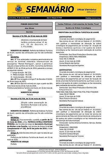 Semanário Oficial - Ed. 2738