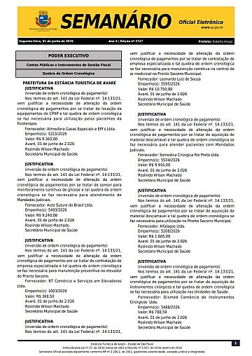 Semanário Oficial - Ed. 2747
