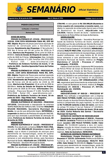 Semanário Oficial - Ed. 2751