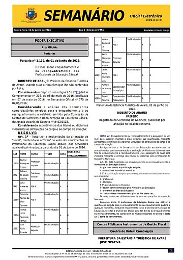 Semanário Oficial - Ed. 2756