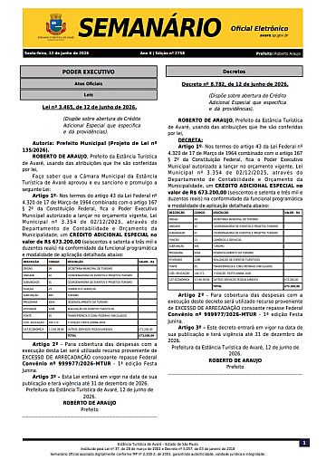 Semanário Oficial - Ed. 2758