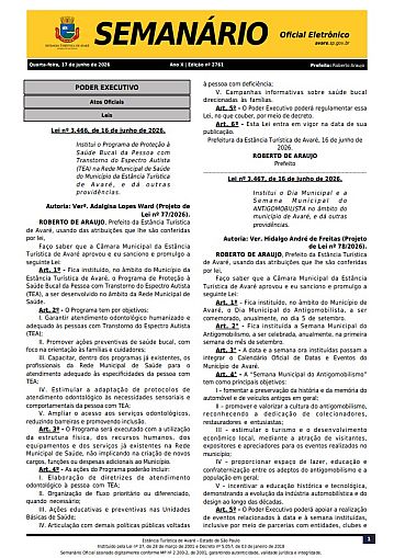 Semanário Oficial - Ed. 2761