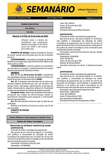 Semanário Oficial - Ed. 2769