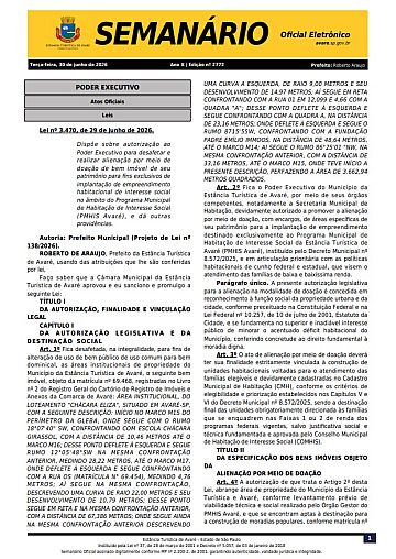 Semanário Oficial - Ed. 2772