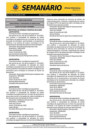 Semanário Oficial - Ed. 2773