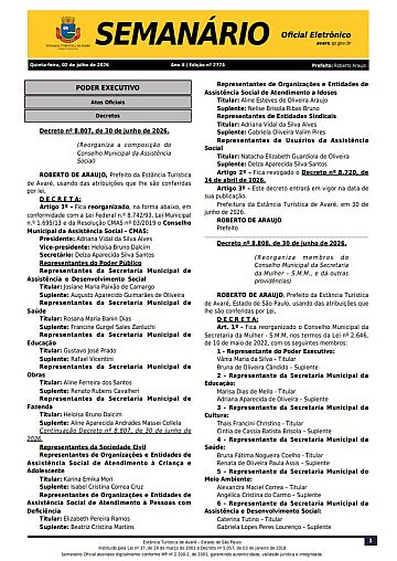 Semanário Oficial - Ed. 2774