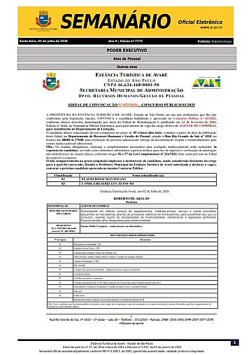 Semanário Oficial - Ed. 2775