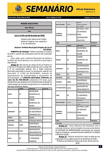 Semanário Oficial - Ed. 2778