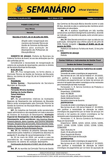 Semanário Oficial - Ed. 2782