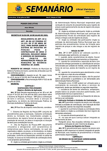 Semanário Oficial - Ed. 2783