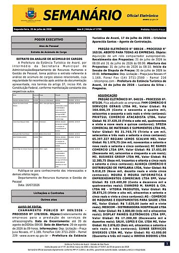 Semanário Oficial - Ed. 2785