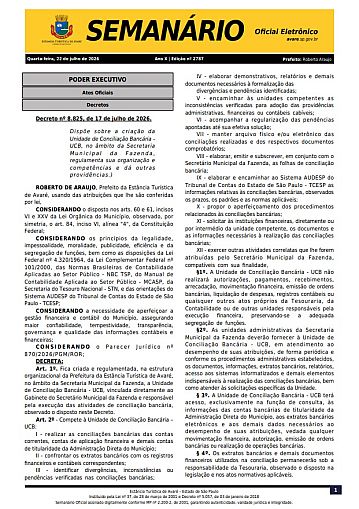 Semanário Oficial - Ed. 2787