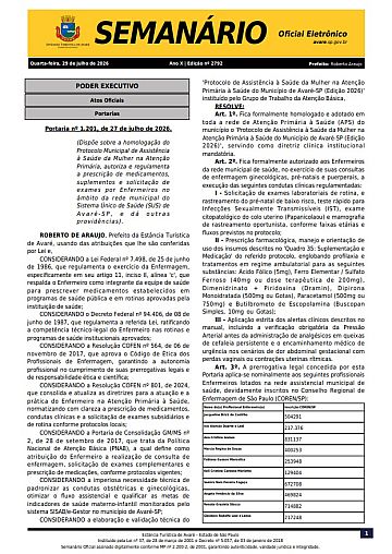 Semanário Oficial - Ed. 2792