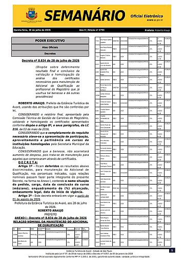 Semanário Oficial - Ed. 2793