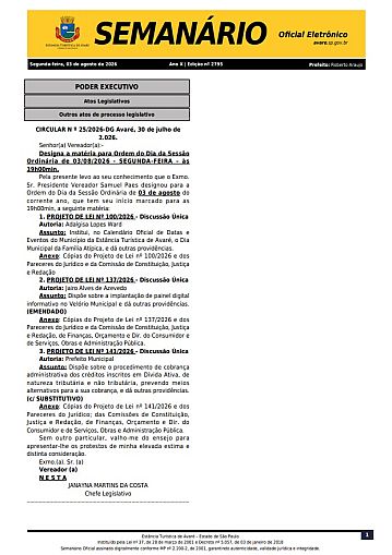 Semanário Oficial - Ed. 2795