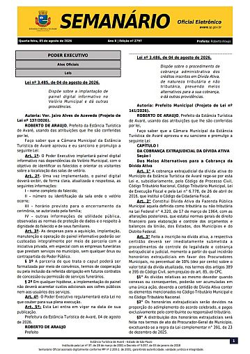 Semanário Oficial - Ed. 2797