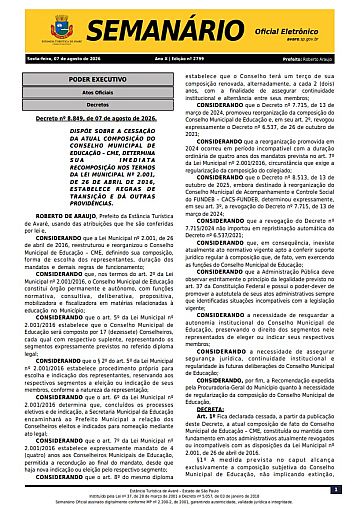Semanário Oficial - Ed. 2799