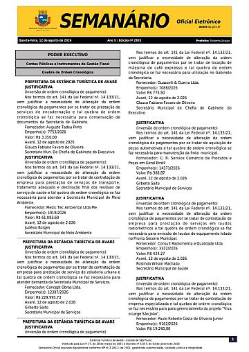 Semanário Oficial - Ed. 2803