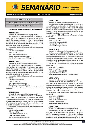 Semanário Oficial - Ed. 2807