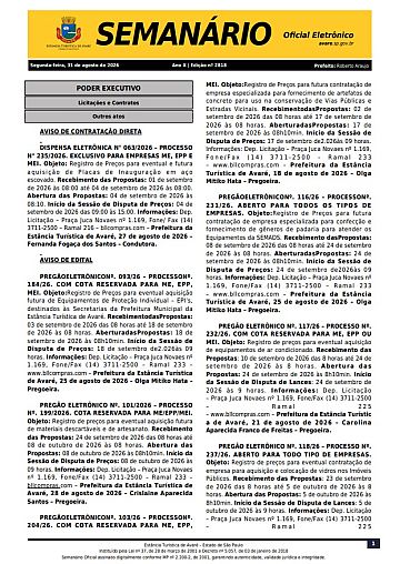 Semanário Oficial - Ed. 2818